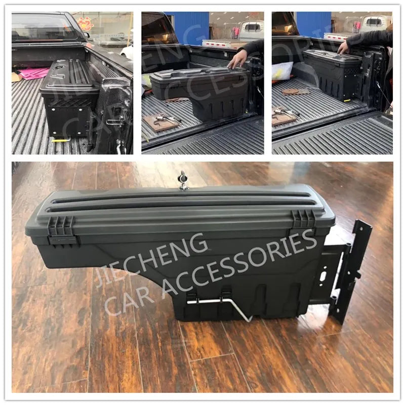 2 PCS PICKUP AUTO PARTS TOOL BOX REAR TRUCK TAILGATE STORAGE EXTERIOR BOXES FOR RANGER T6 T7 T8 XLT 2012-2020 EXTRA ACCESSORIES