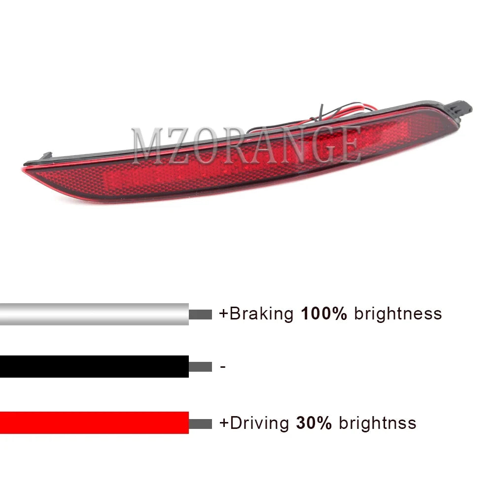 2PCS LED Rear Bumper Light For Hyundai Elantra 2012 2013 2014 Tail Light Fog Lamp Brake Stop Signal Reflector Car Accessories