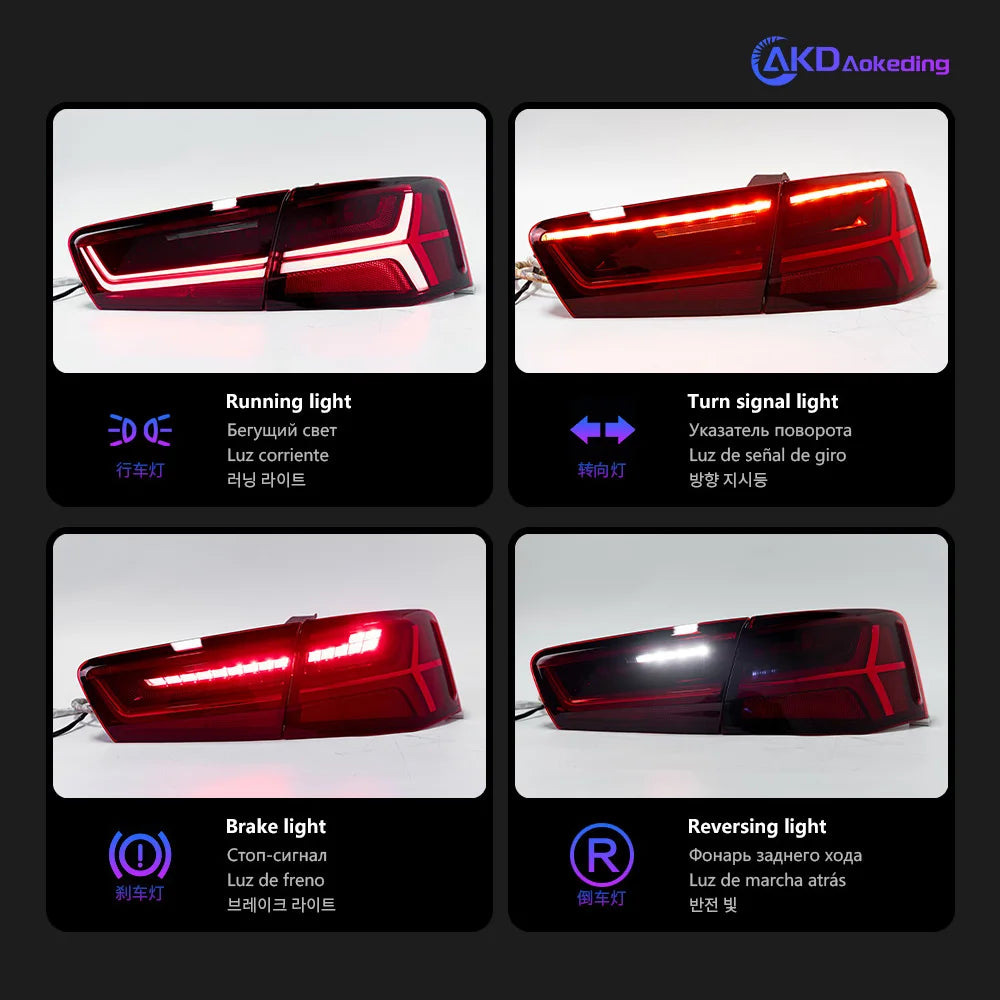 Car Lights for A6 Tail Lights 2012-2016 A6L Classic LED Tail Lamp LED DRL