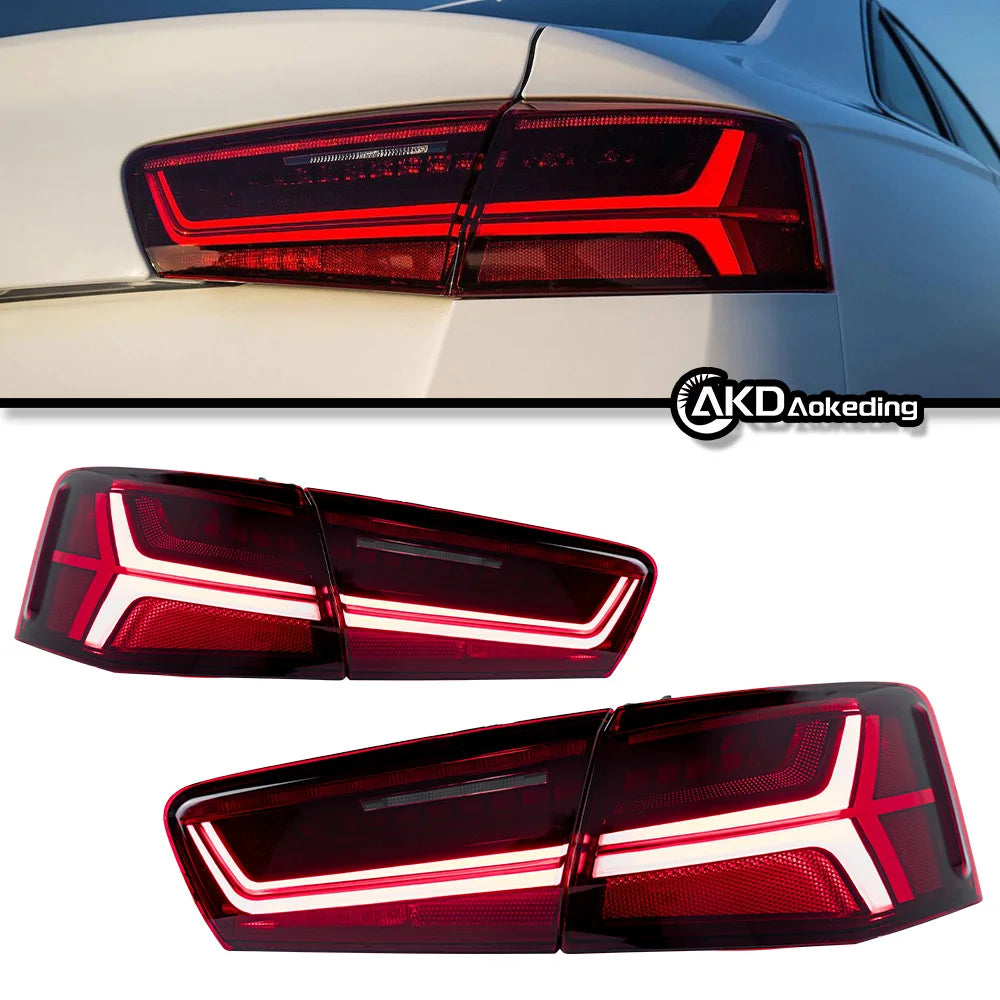 Car Lights for A6 Tail Lights 2012-2016 A6L Classic LED Tail Lamp LED DRL