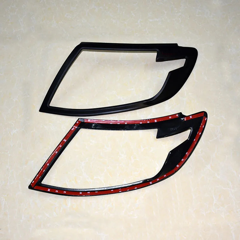 Car styling  ABS Chrome BLACK Front headlight Lamp Cover fit for 2012-2014 Ford RANGER T6 car Accessories
