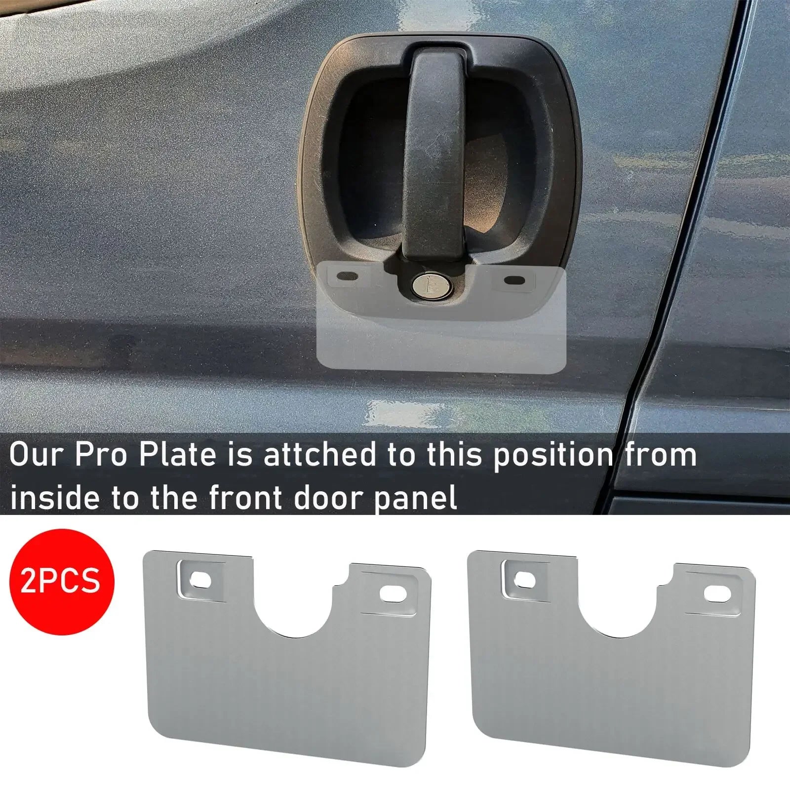 2/4pcs For Citroen Relay / Fiat Ducato / Peugeot Boxer 2006 - Onwards Door Handle Pro Plate Anti-Burglary