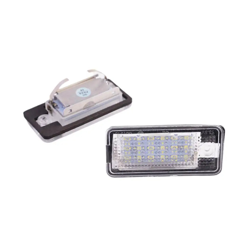 2PCS Rear LED License Plate Light For Audi A3 S3 8P A4 S4 B6 B7 A6 C6 S6 A8 S8 Q7 RS4 RS6 Plus Avant Auto Lamp Light