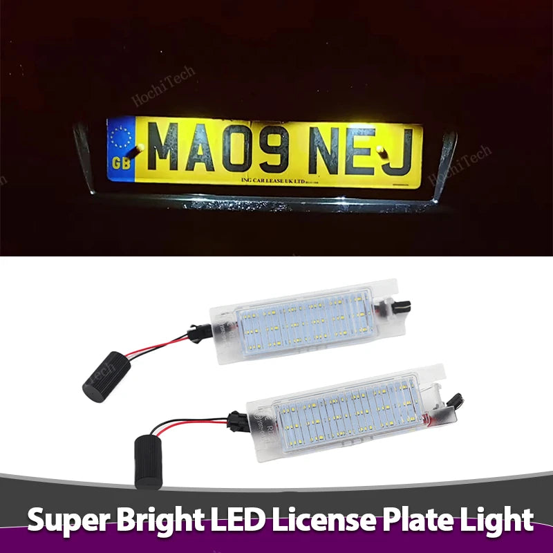 2x LED License Number Plate Light Lamps For Fiat Bravo Argo Grande Punto Evo Siena 500L Doblo Croma Marea Seicento Tipo Multipla