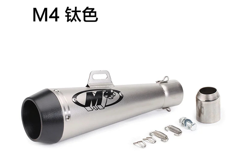 51MM motorcycle exhaust M4 escape  motorcycle pot muffler slide on SUV Motorcycle 300cc 600cc 1000cc for Huanglong 300/600 Z400