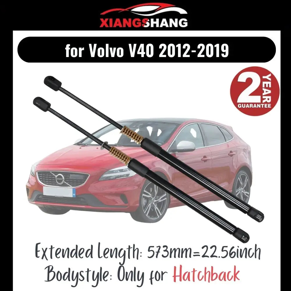 2pcs Rear Damper for Volvo V40 2012-2019 Hatchback With Modified Larger Spoiler WITH SPRING Trunk Boot Gas Charged Gas Struts