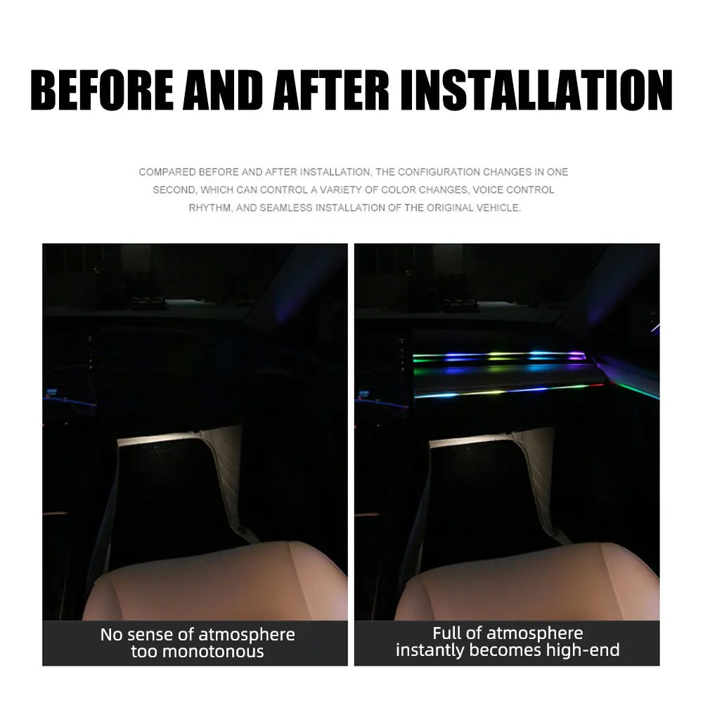 10 in 1 Car LED Acrylic Light Strip