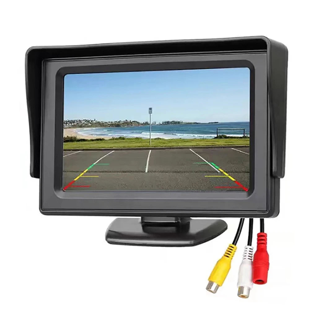 4.3 Inch TFT LCD Car Monitor with 2 Way AV Input HD Digital Color Car Monitor for Rear View Camera Parking Backup Reverse