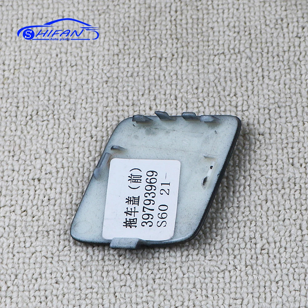 39793969 Front Bumper Towing Tow Hook Eye Cover Cap Unpainted For Volvo S60 V60 2019 2020 2021 2022 2023 2024 Car Accessories