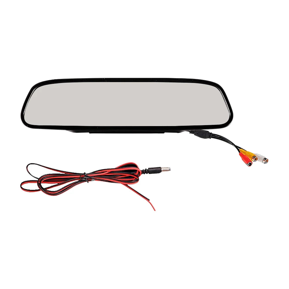 4.3 Inch Car HD Video Auto Parking Monitor 12V Car Rearview Mirror Monitor TFT LCD Display