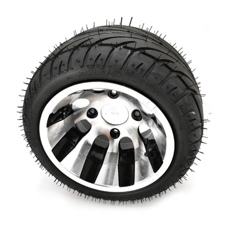 235/30-10 Tubeless Tires Aluminum Alloy Wheel Hubs Go-Kart/ATV/UTV Off-Road Buggy Complete Wheel Set Heavy Duty 4-Ply Rating