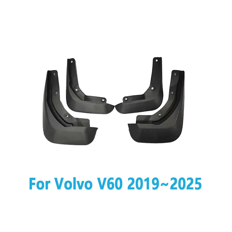 4PCS Car Mudguards For Volvo V60 2019~2025 2020 2021 2022 2023 2024 Wheel Mud Flaps Splash Guards Front Rear Fenders Accessories