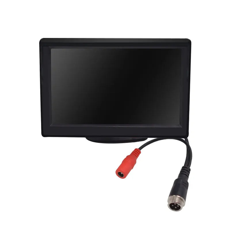 5 - Inch TFT - LCD Car Monitor with HD Digital Color Display - PAL / NTSC - Perfect for Rear View Reverse Parking Camera Systems
