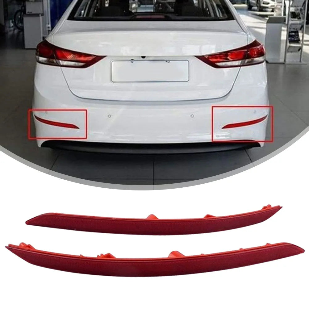 2pcs/set Car Rear Bumper Reflector Light Covers For Hyundai Elantra 2017 - 2018 Rear Left Right Sides