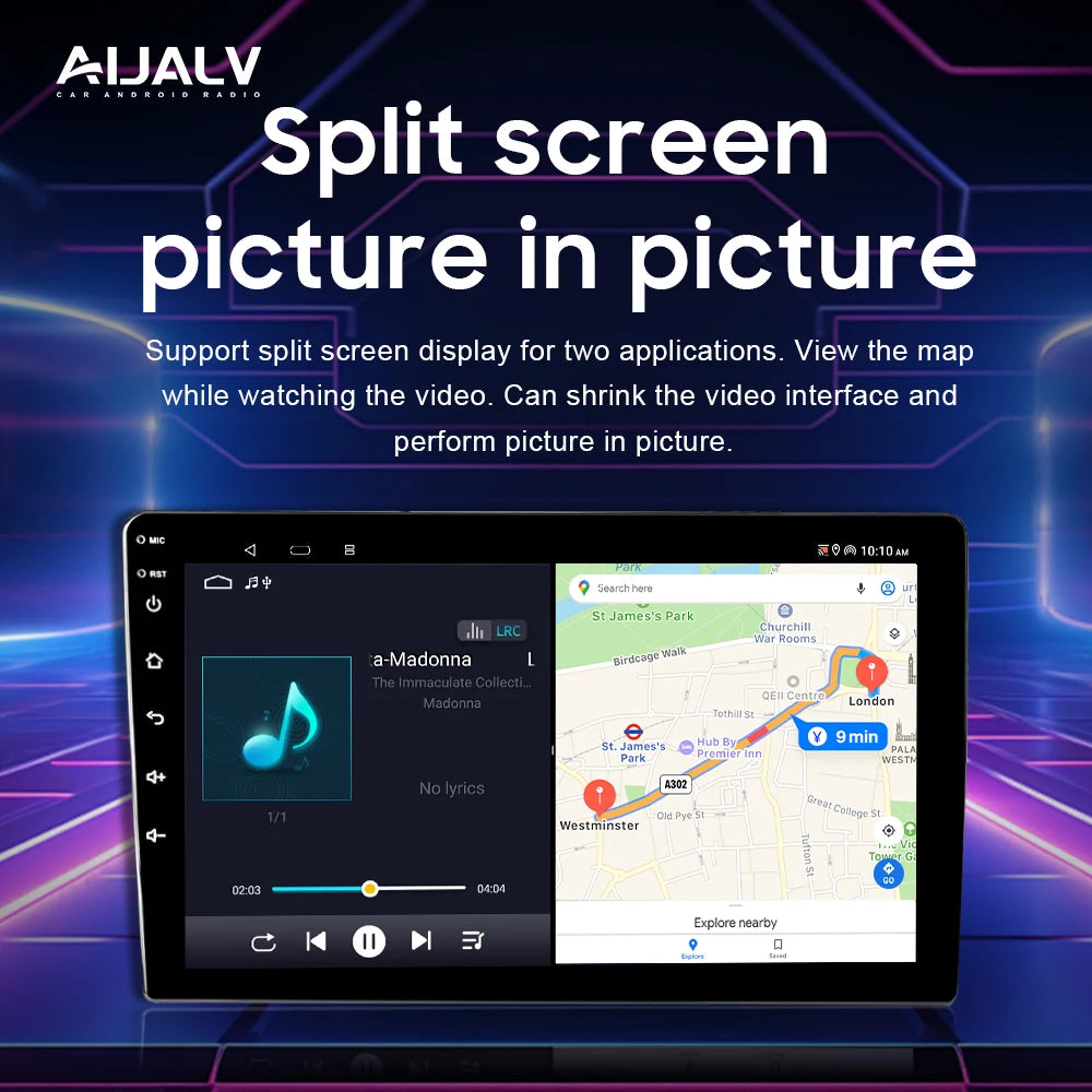 2 Din 9 10 Inch Touch Screen Car GPS Navigation System 2 Din Autoradios Android Car Radio Multimedia Video Player Car Stereo