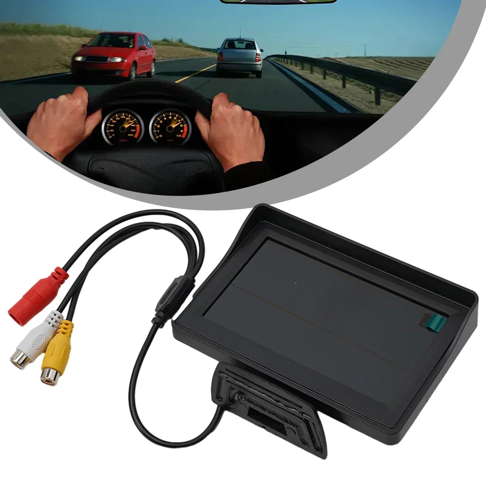4.3-Inch Car Monitor TFT LCD 480X365 Display Rear View Screen 12V 24V For Vehicle Backup Camera CCTV Home Security Surveillance