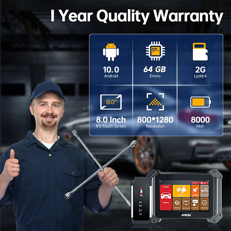 2025 ANCEL V6 Pro+ HD Automotive OBD2 Scanner Full System Diagnostic Tool 40+Reset ECU Coding FCA Autoauth For 12V 24V Car Truck