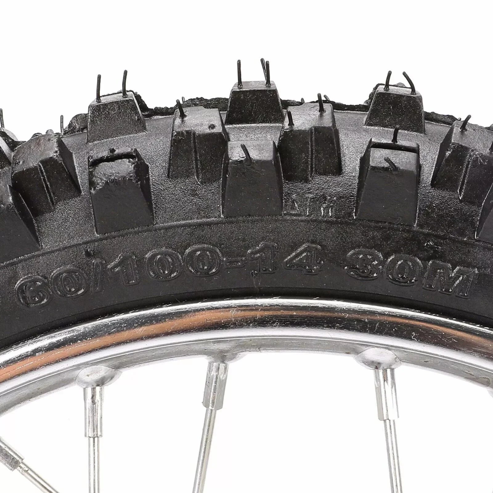 14" Front Wheel 60/100-14 Tire 1.4x14 Rim & 80/100-12 3.0-12 Rear Wheel Tire Rim  Assembly for Dirt Pit Pro Bike Apollo 125cc