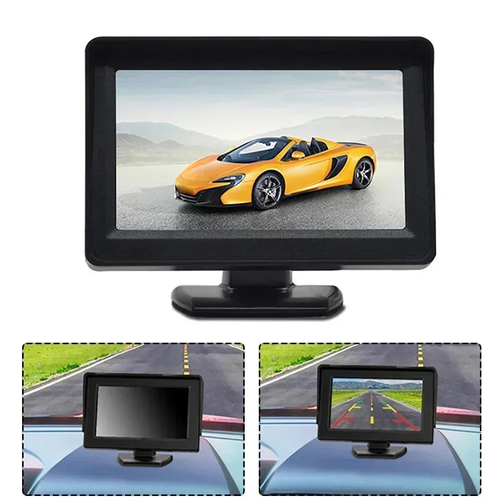 4.3-Inch Car Monitor TFT LCD 480X365 Display Rear View Screen 12V 24V For Vehicle Backup Camera CCTV Home Security Surveillance
