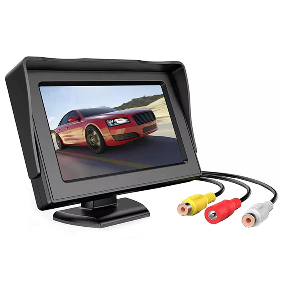 4.3 Inch TFT LCD Car Monitor with 2 Way AV Input HD Digital Color Car Monitor for Rear View Camera Parking Backup Reverse