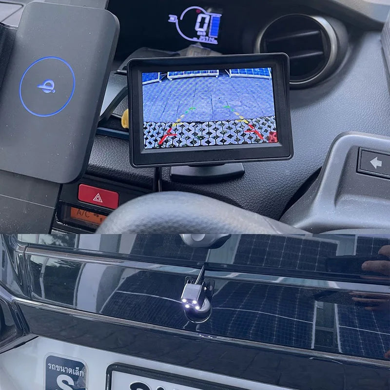 4.3 Inch Car Monitor With Rear View Camera For Vehicle Parking Reversing Camera With LCD Screen Usb Easy Installation