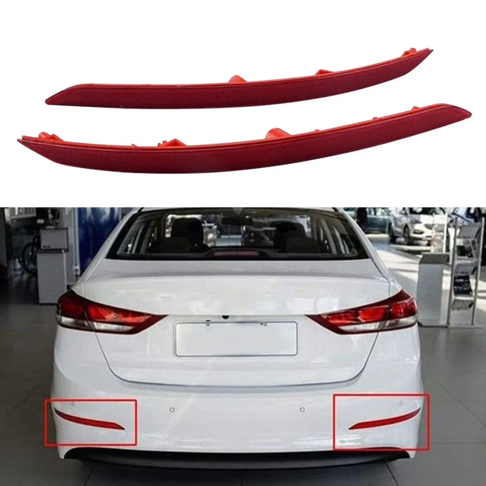 2pcs/set Car Rear Bumper Reflector Light Covers For Hyundai Elantra 2017 - 2018 Rear Left Right Sides
