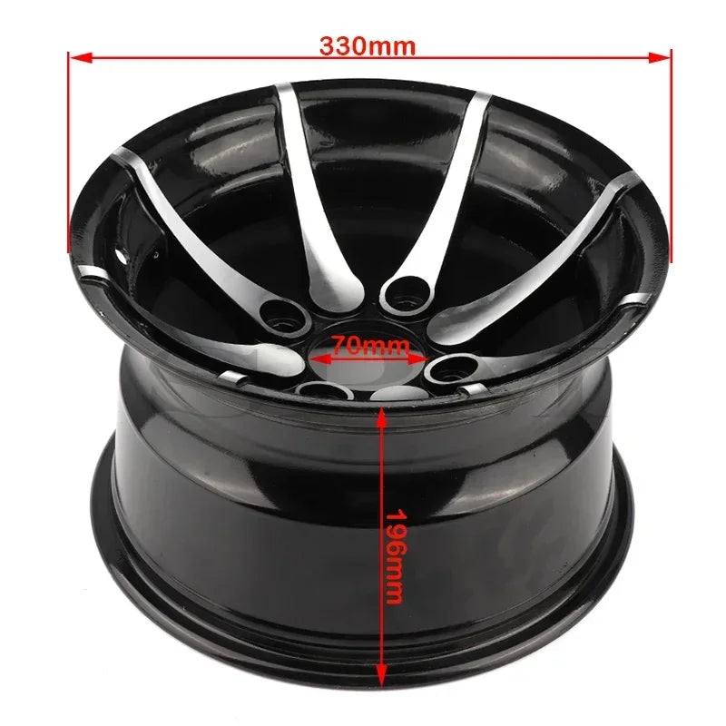 12 inch aluminum alloy front and rear rims suitable for four-wheel ATV kart UTV all-terrain vehicle 12-inch tires parts