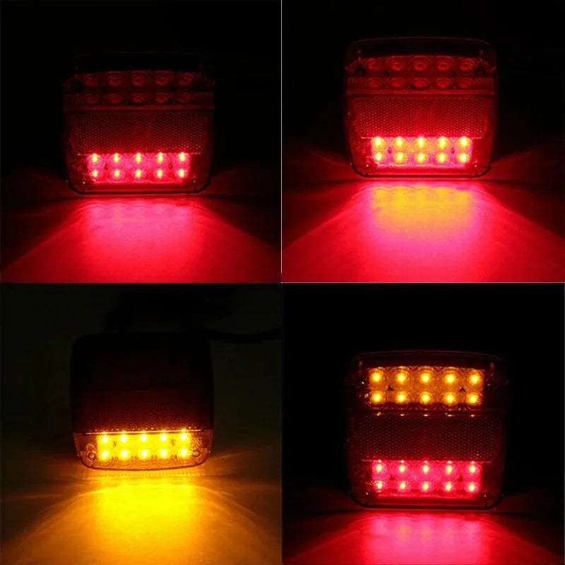 1pc 20LED 12V Waterproof Durable Car Truck LED Rear Tail Light Warning Lights Lamp for Trailer Caravans