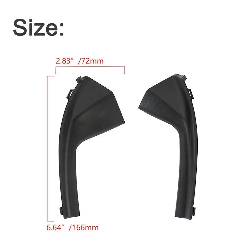 2Pcs Front Windshield Cowl Grille Panel Set For Nissan Versa Sedan Hatchback Tiida 2007-2012 Left/ Right Black Plastic Panel