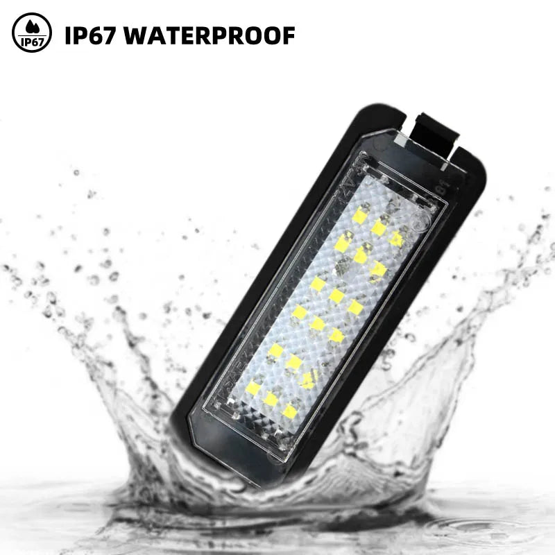 2pcs LED License Number Plate Light Lamp Car Lamp For VW Passat B6 CC Eos Golf 4 5 6 7 MK7 Polo Superb Seat Leon Altea