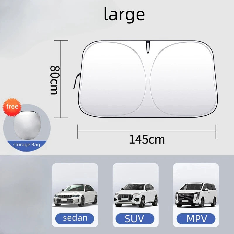 2024 New Car Front Window Sunshade Cover Sun Shade Windshield Visor Windscreen Folding Auto UV Protection Styling Accessories