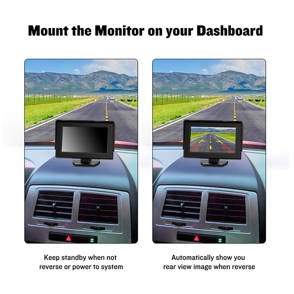 4.3 Inch TFT LCD Car Monitor Screen For Rear View Kit Reverse Parking Camera  Desktop Car Monitor Screen Car DVD Small Display