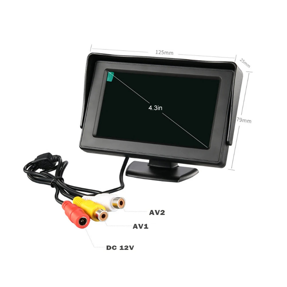 4.3 Inch TFT LCD Car Monitor Screen For Rear View Kit Reverse Parking Camera  Desktop Car Monitor Screen Car DVD Small Display