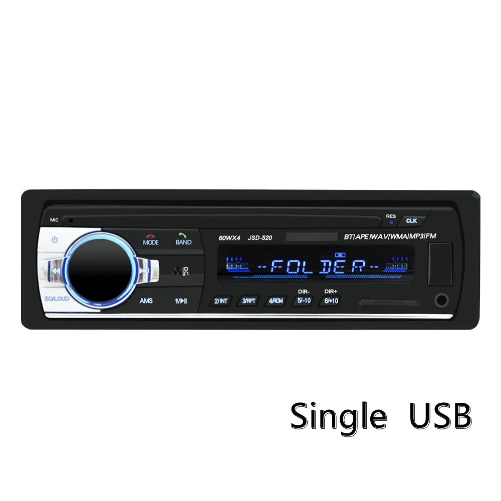 1 DIN car radio car audio FM Bluetooth MP3 audio player Bluetooth mobile handsfree USB / SD car stereo radio instrument panel au