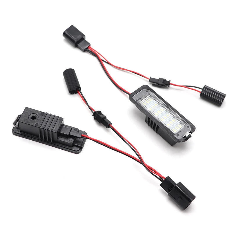 2pcs LED License Number Plate Light Lamp  For VW Passat B6 CC Eos Golf 4 5 6 7 MK7 Polo Superb Seat Leon Altea Car Lamp