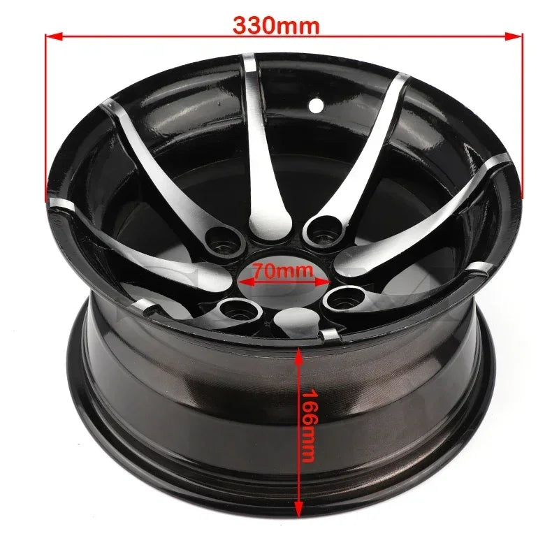 12 inch aluminum alloy front and rear rims suitable for four-wheel ATV kart UTV all-terrain vehicle 12-inch tires parts