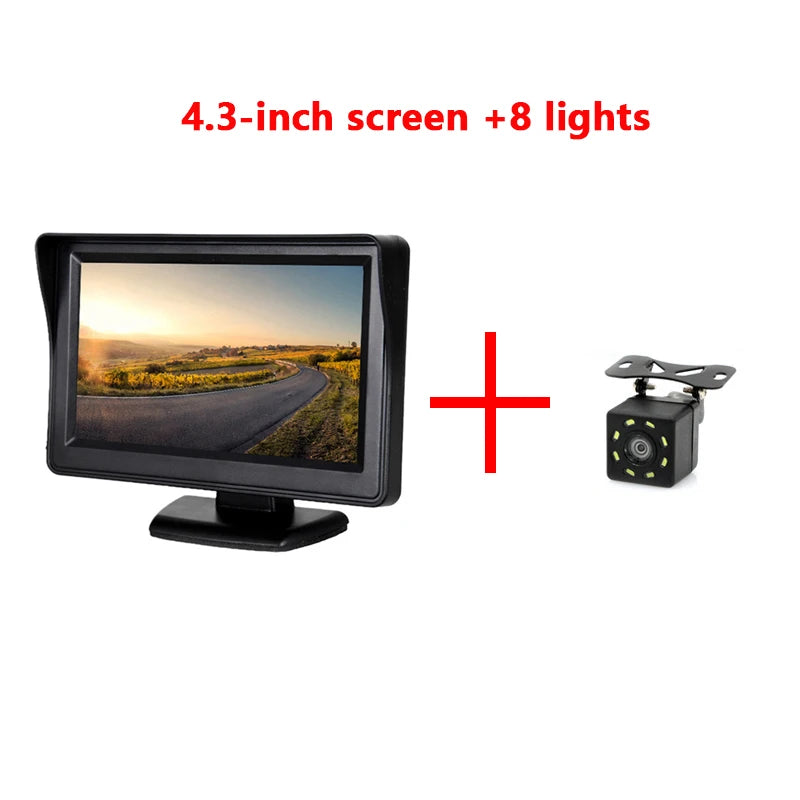 4.3-inch in-vehicle display screen, optional in-vehicle reversing camera, high-definition reversing image system