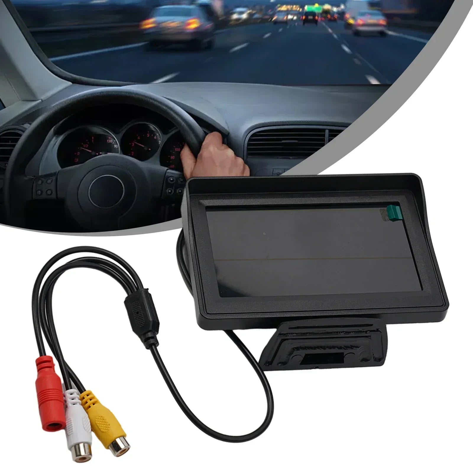4.3-Inch Car Monitor TFT LCD 480X365 Display Rear View Screen 12V 24V For Vehicle Backup Camera CCTV Home Security Surveillance