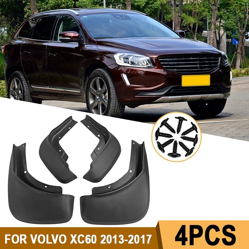 4Pcs Car Mudguards Mud Front And Rear Wheel Fenders For Volvo XC60 2013 2014 2015 2016 2017