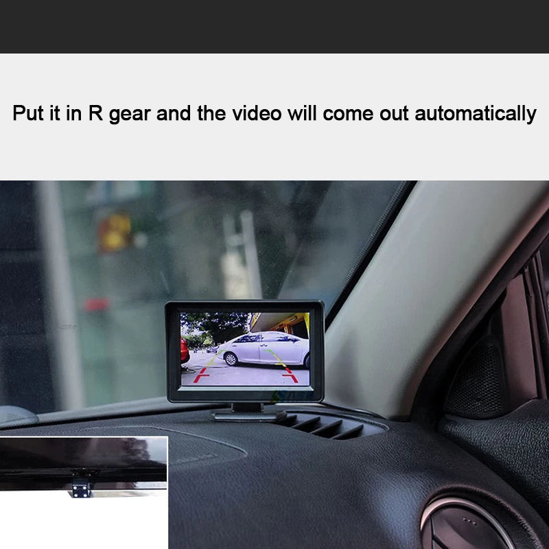 4.3-inch in-vehicle display screen, optional in-vehicle reversing camera, high-definition reversing image system