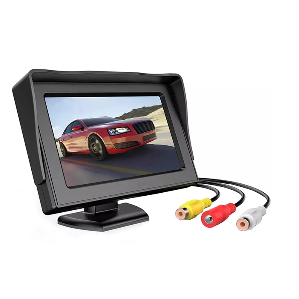 4.3 Inch TFT LCD Car Monitor with 2 Way AV Input HD Digital Color Car Monitor for Rear View Camera Parking Backup Reverse