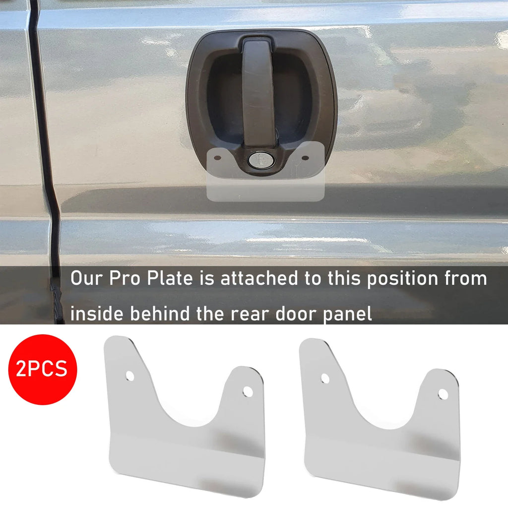2/4pcs For Citroen Relay / Fiat Ducato / Peugeot Boxer 2006 - Onwards Door Handle Pro Plate Anti-Burglary