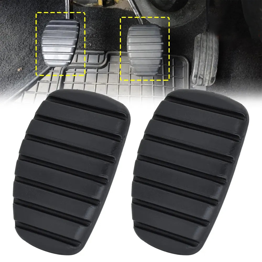 2x Rubber Car Clutch Brake Pedal Cover Pads for Renault Megane Laguna Clio Kangoo Scenic Espace Modus Trafic Twingo Vel Satis